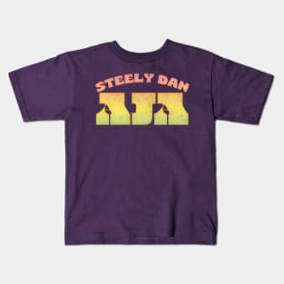 Steely Dan /\/\/\/ Aja Original Retro Typography Design Kids T-Shirt